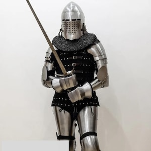 Buhurt Armor Suit | Full Set Steel Brigandine and Gambeson | Combat Ready Knight Costume for HMB IMCF