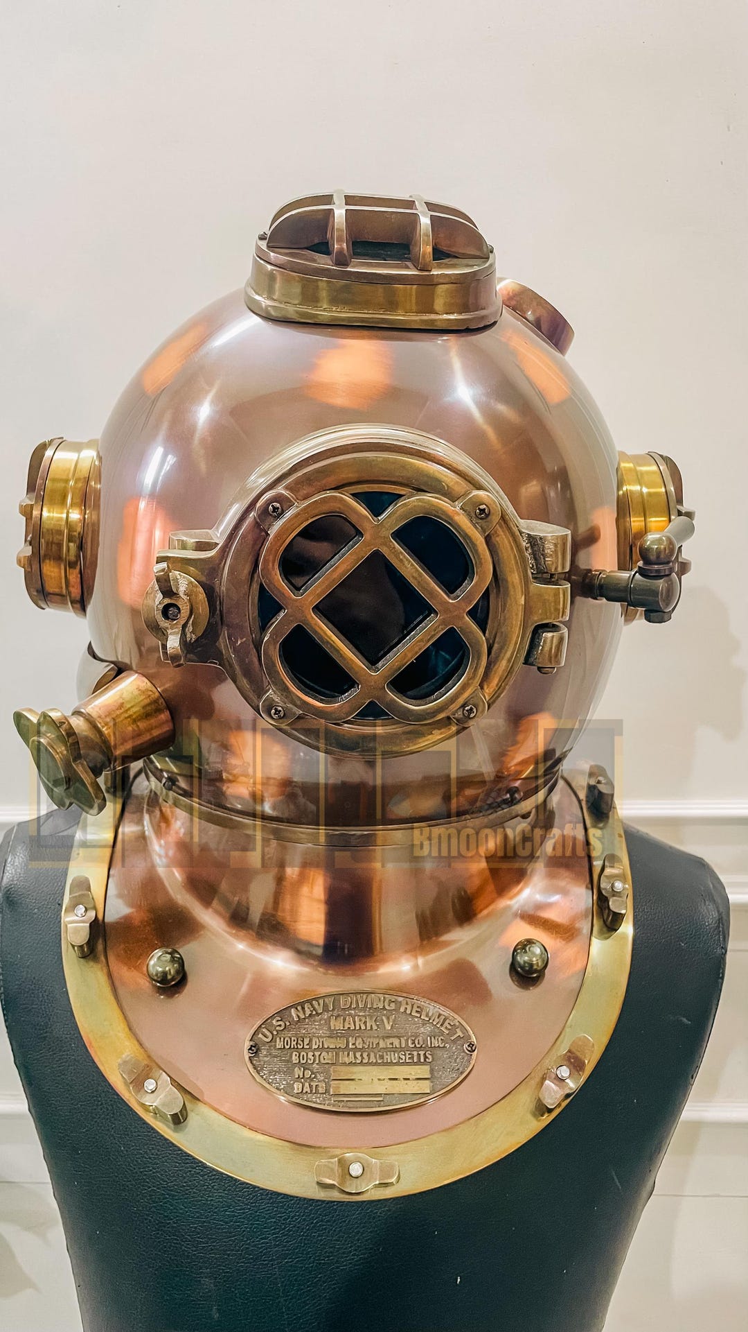 Mark V US Navy Diving Helmet Replica | Copper & Brass Nautical Decor - Etsy