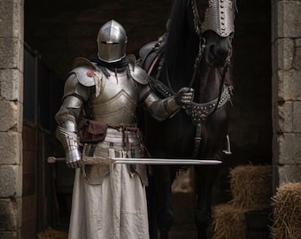 Wearable Knight Armor | Full Steel Crusader Suit for LARP Cosplay