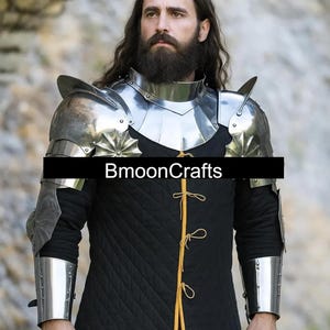 Wearable Gothic Pauldrons | Steel Shoulder Armor With Star Rondels ...