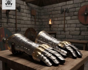 Medieval Knight Gauntlets | Articulated Gloves with Movable Fingers | Gothic Armor For Cosplay Arm Guards