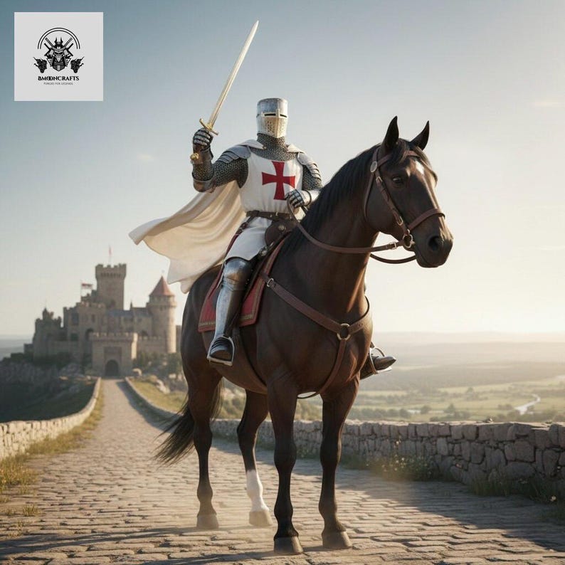 Handmade Steel Crusader Knight Suit | Wearable LARP Cosplay Costume image 2
