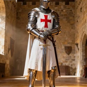 Handmade Steel Crusader Knight Suit | Wearable LARP Cosplay Costume image 4