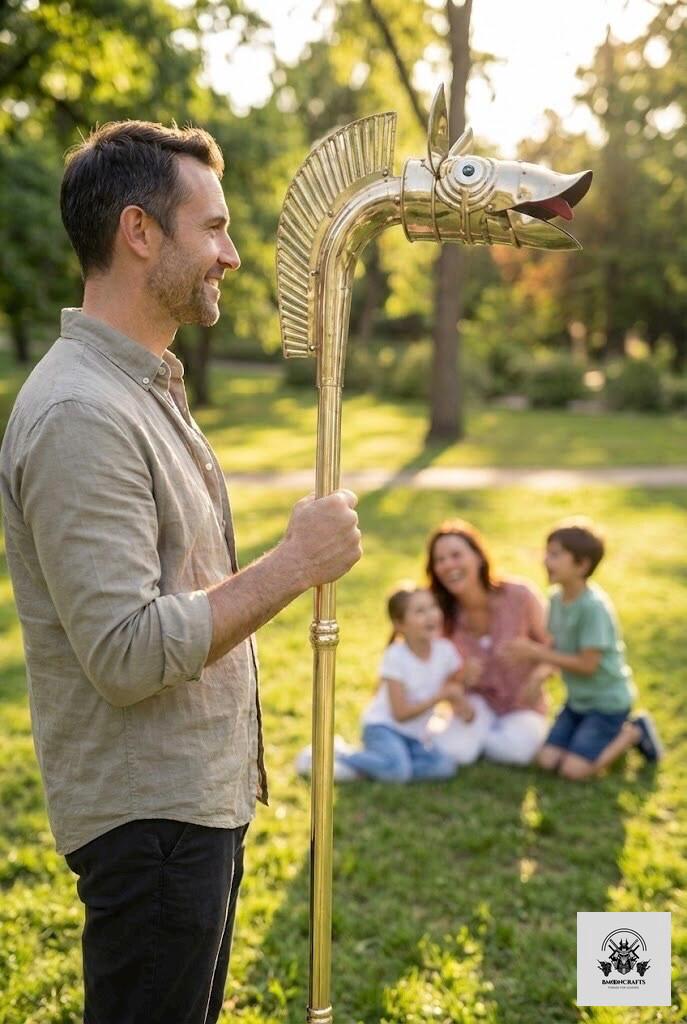 Playable Celtic Carnyx Set | 6ft Brass War Horn and Medieval Helmet ...