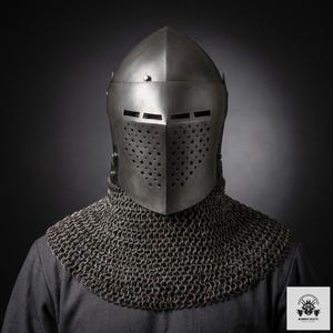 Spoleto Bascinet Knight Helmet Medieval Combat-Ready SCA Buhurt Armor