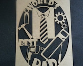 World's Best Dad laser cut embellishment