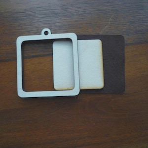 Wooden Square hoop/frame - 2.5&quot; Size, Inside Dimension.