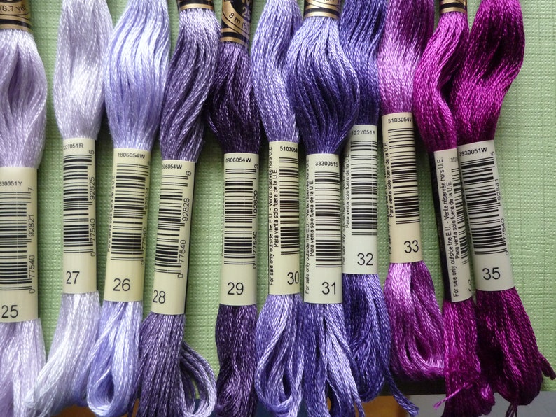 DMC Embroidery Floss Colors 01 Through 035 Lot of 35 Etsy