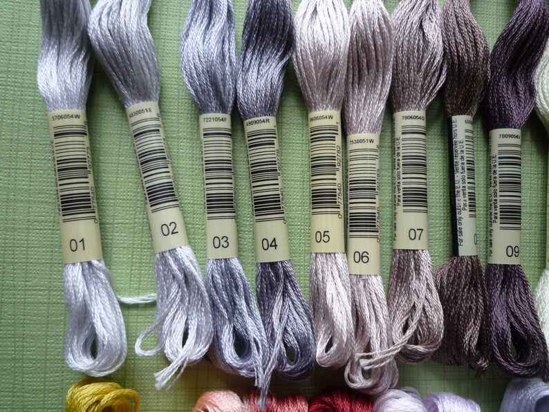 DMC Embroidery Floss Colors 01 Through 035 Lot of 35 Etsy