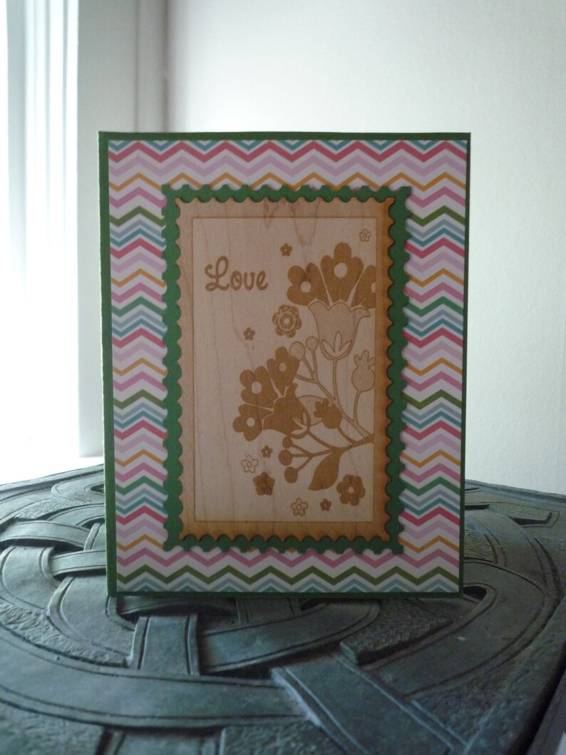 Laser Engraved Greeting Card Grow Some Love