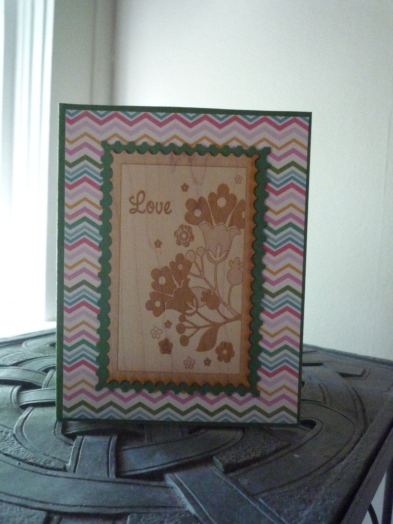 Laser Engraved Greeting Card Grow Some Love