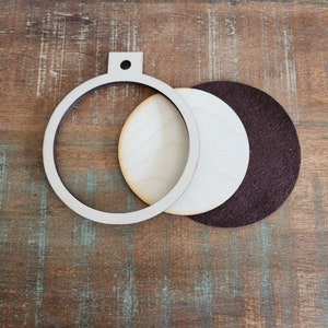 Wooden hoop/frame - 4.0" Inside Dimension Round