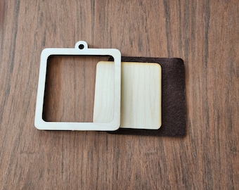 Wooden Square hoop/frame - 3 1/2" Size, Inside Dimension.