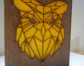 A Wise Owl Once Told Me . . , Wood Veneer, Laser Cut Greeting Card