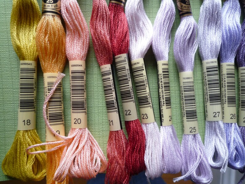 DMC Embroidery Floss Colors 01 Through 035 Lot of 35 Etsy