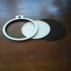 Wooden hoop/frame - 3.25" x 2.0" Inside Dimension Oval