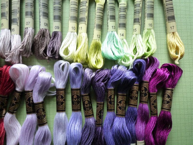 DMC Embroidery Floss Colors 01 Through 035 Lot of 35 Etsy