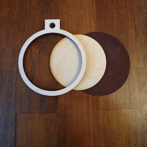 Wooden hoop/frame - 3.5" Inside Dimension Round