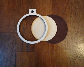 Wooden hoop/frame - 3.5" Inside Dimension Round