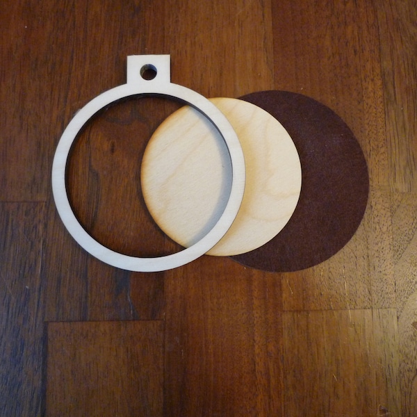 Wooden hoop/frame - 3.5" Inside Dimension Round