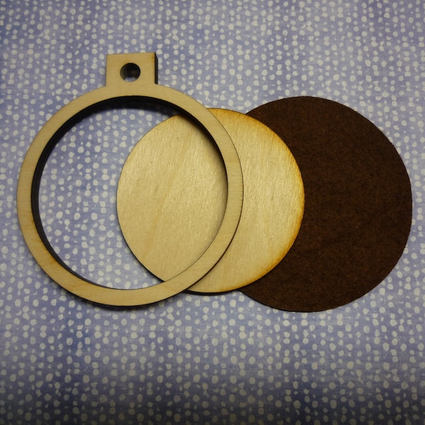Wooden hoop/frame - 3.0"  Round Inside Dimension