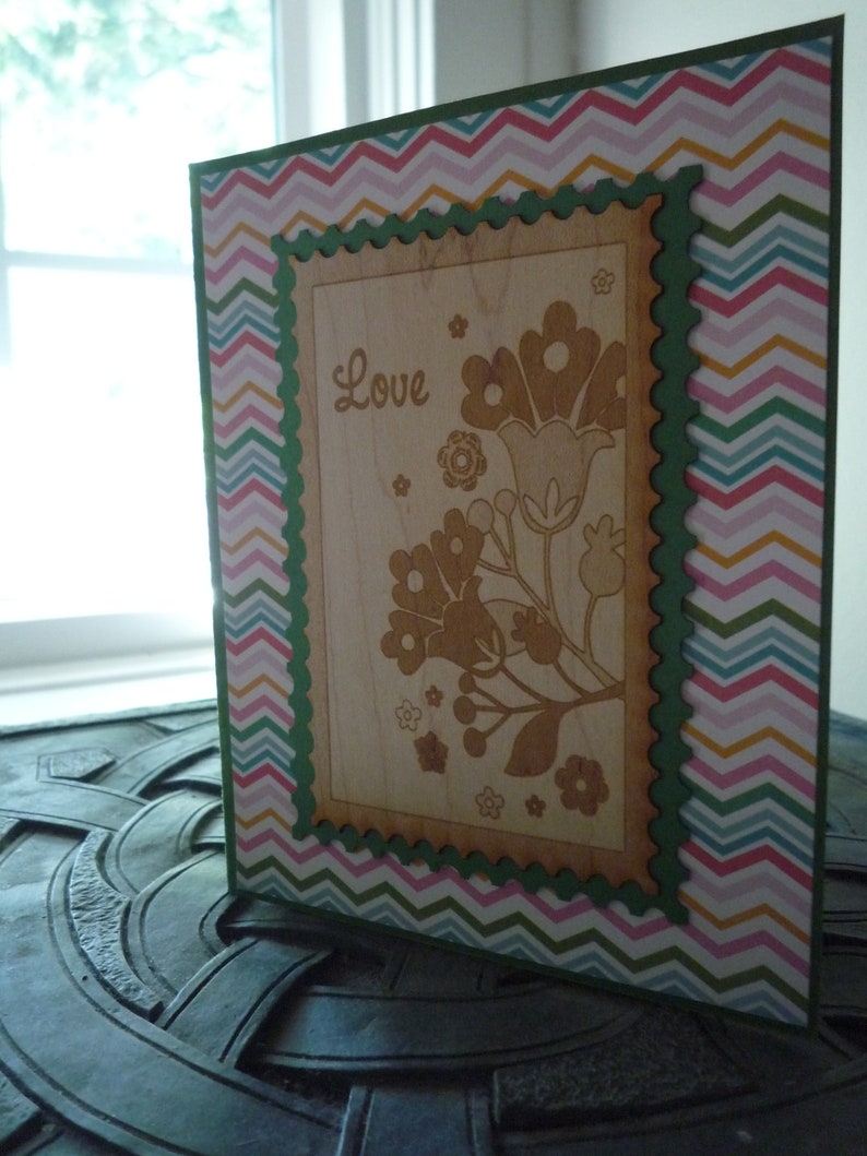 Laser Engraved Greeting Card Grow Some Love