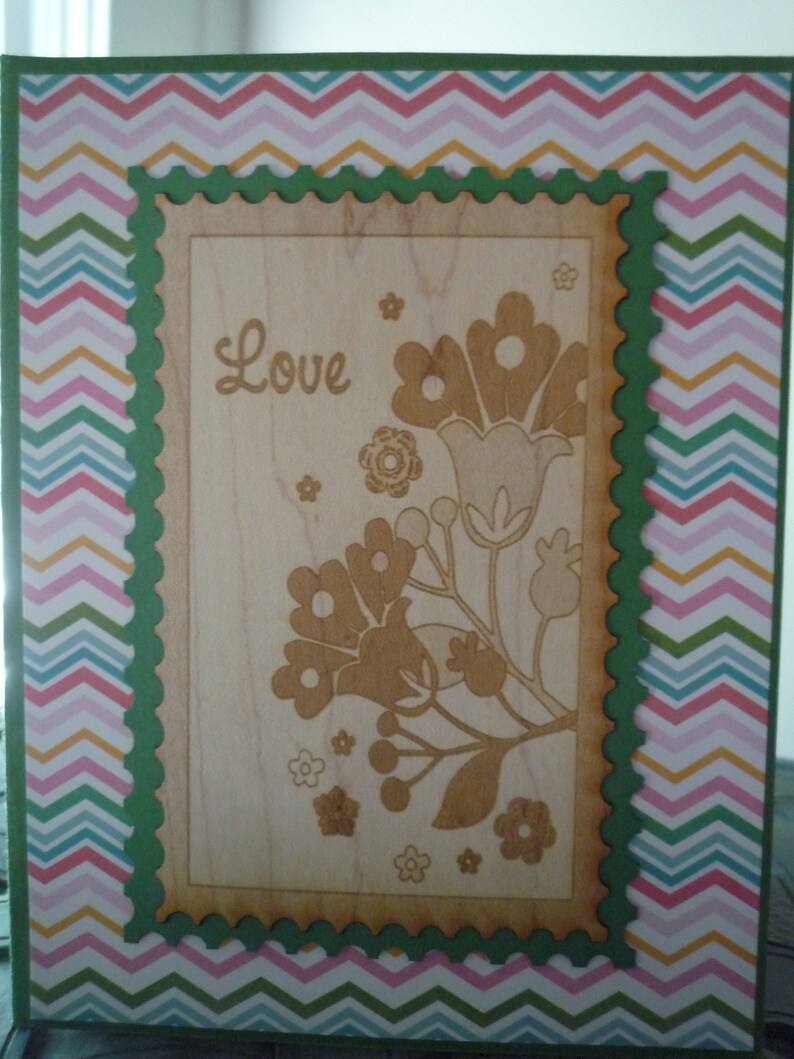 Laser Engraved Greeting Card Grow Some Love
