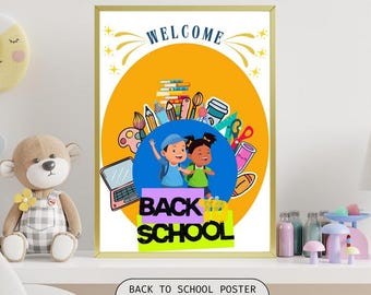 Motivational Classroom Poster: Back to School Art, Kids' Room Decor (Digital Download)