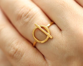 Ringe Gold Damen, Gold Edelstahlring, Offener Damenring, Verstellbarer Goldring, Wasserfester Ring, stapelbarer Ring, Dünner zierlicher Gold