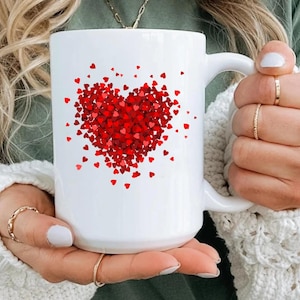 Heart Valentines Day UV Dtf Transfer; Big Heart Sticker for Phone Cases,Mug,Tumblers