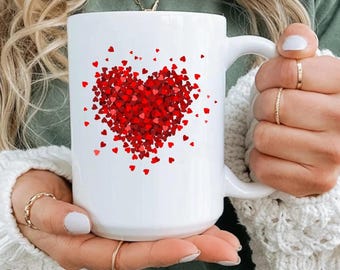 Heart Valentines Day UV Dtf Transfer; Big Heart Sticker for Phone Cases,Mug,Tumblers