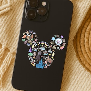Disneyland UV Dtf Transfer; White Disneyworld Sticker for Phone Cases,Mug,Tumblers