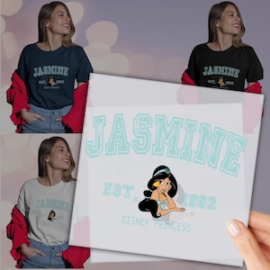 Disney Princess Jasmine Dtf, Disney Princess Design, Disney World Dtf, Heat Press, Ready to Press DTF transfers
