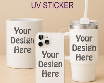 Custom Uv Dtf Transfer, Personalized UV Sticker, UV Dtf Gang Sheet, UV Dtf Cup Wrap, Custom High Quality Heat Transfer