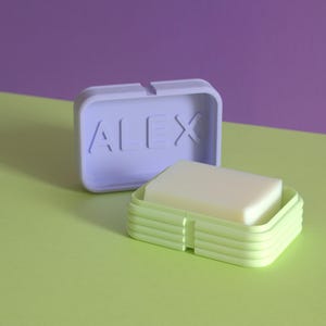Große Seifendose Rechteckig | Feste Seife Reisebox auslaufsicher | Personalisiertes Zero Waste Geschenk | Sport & Fitness Seifenbox