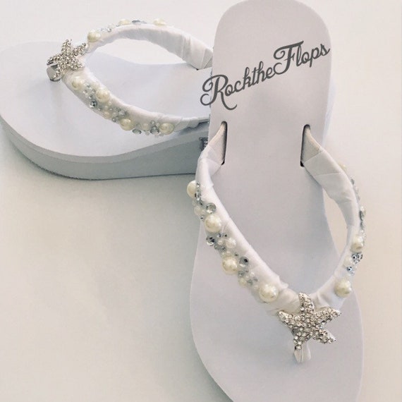 etsy bridal flip flops