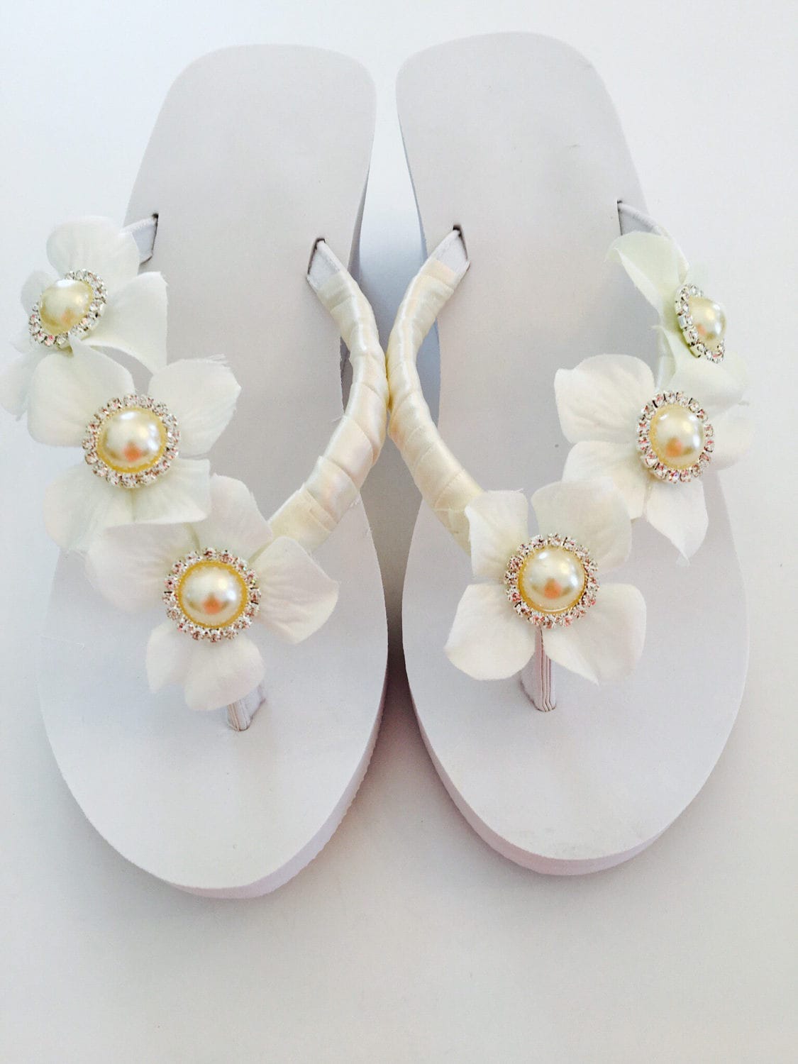 Wedding Flip Flops. Shoes For Bride. Flip Flops For Bride. | Etsy