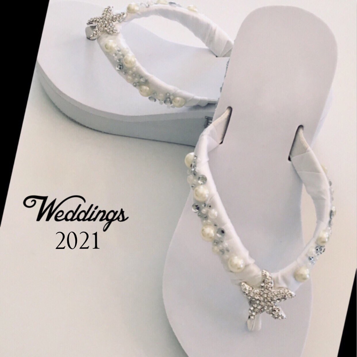 beach wedding flip flops for bride