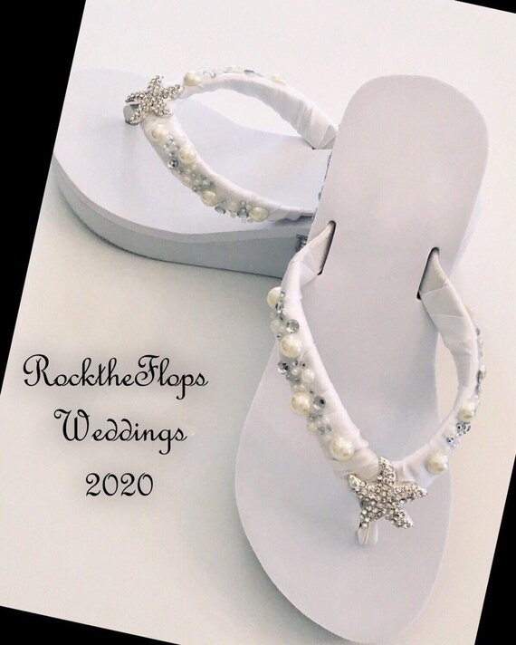 white flip flops