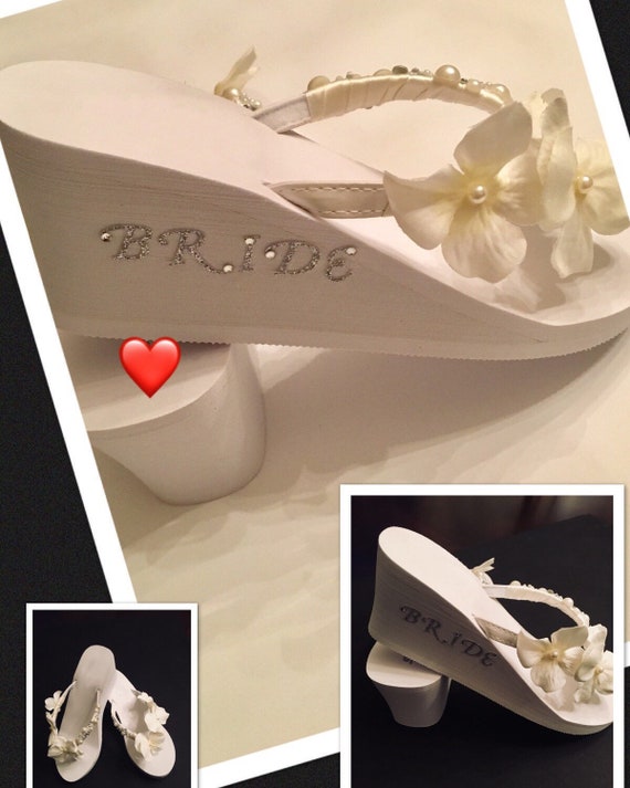 bridal wedges for beach wedding