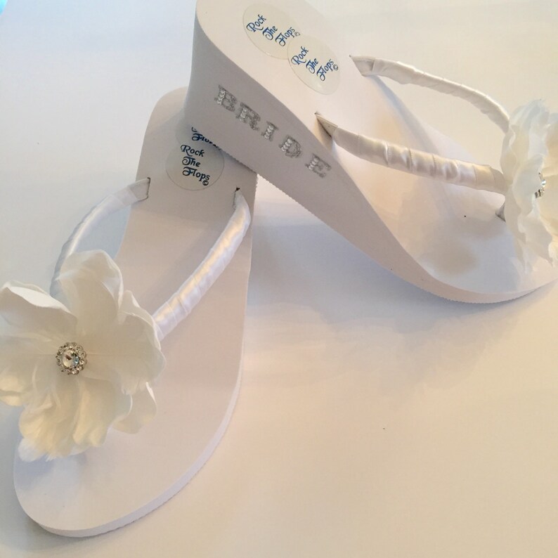 Bridal Flip Flops Wedding Flip Flops Bridal Shoes Wedding Etsy