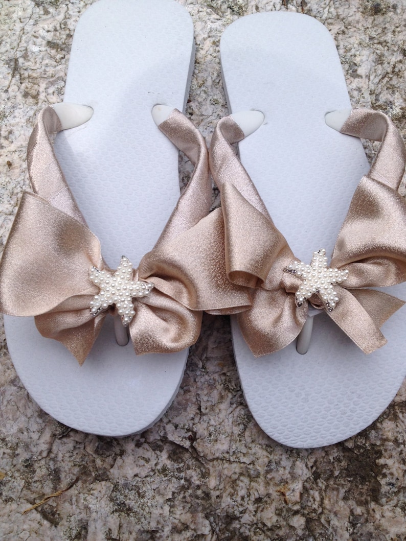 beach wedding flip flops