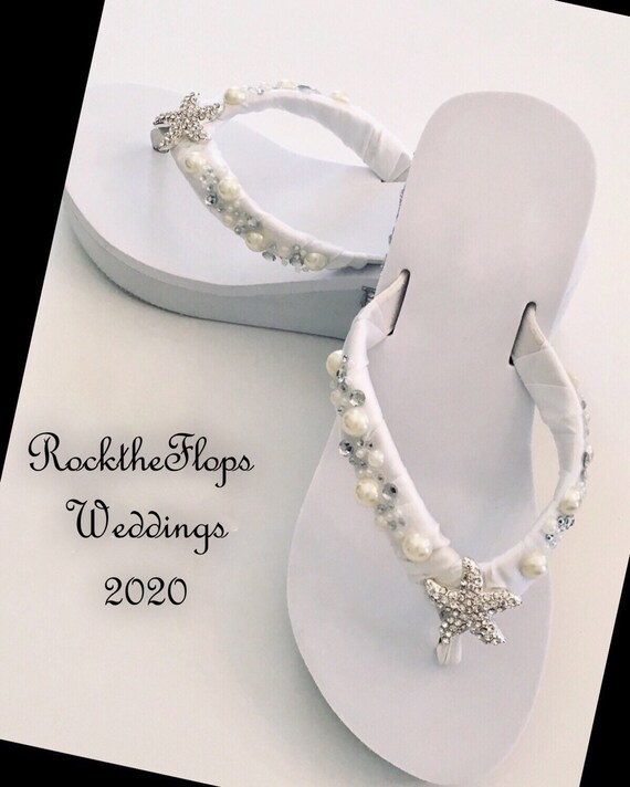 wedding flip flops for bride