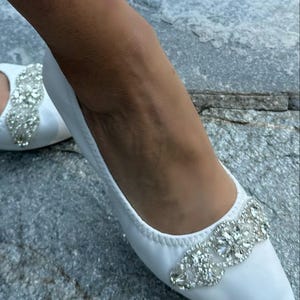 Rhinestone  Bridal Flats. Low Wedding Reception Shoes. Comfy Bridal Shoes. Wedding Ceremony  Ballet Flats. I’m Getting Married Gifts.