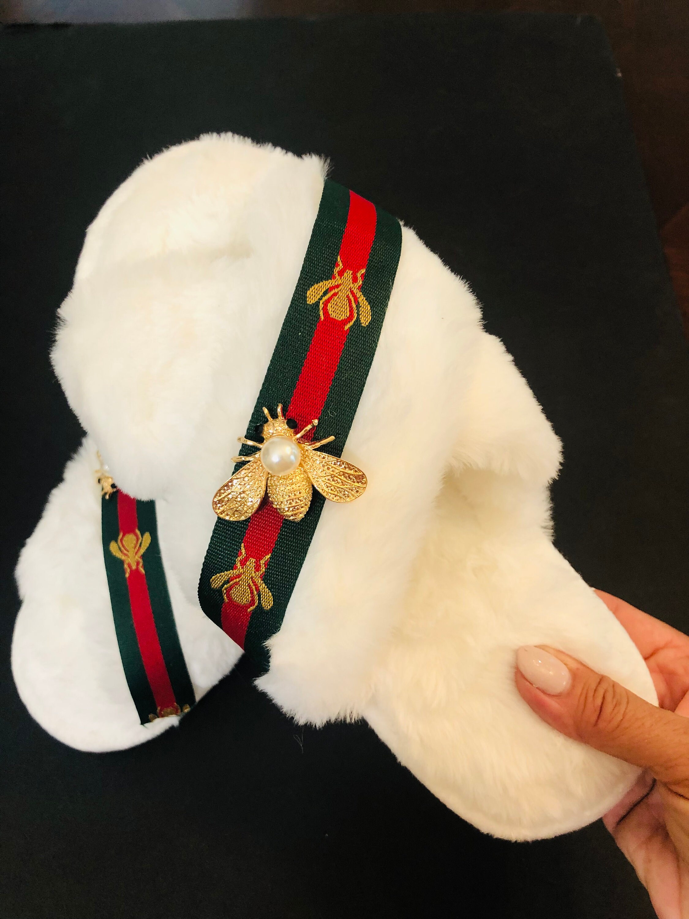Louis vuitton shop fur slipper