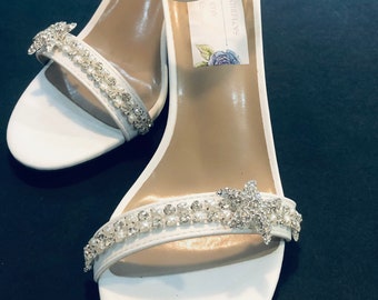 Open Toe Crystal Bridal Shoes. Leather Block Heel Wedding Shoes. Comfy Strappy Pearl Wedding Shoes. Beach Wedding Shoes. Sexy Bridal Shoes