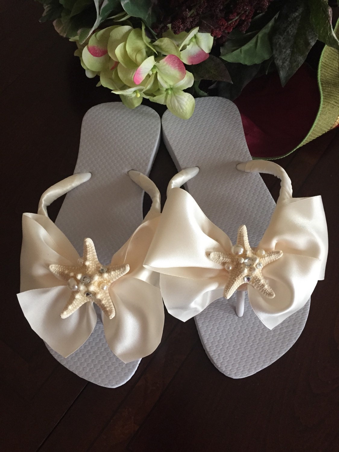 Bridal Flip Flops.Wedding Flip Flops.Bridal Shoes Wedding | Etsy