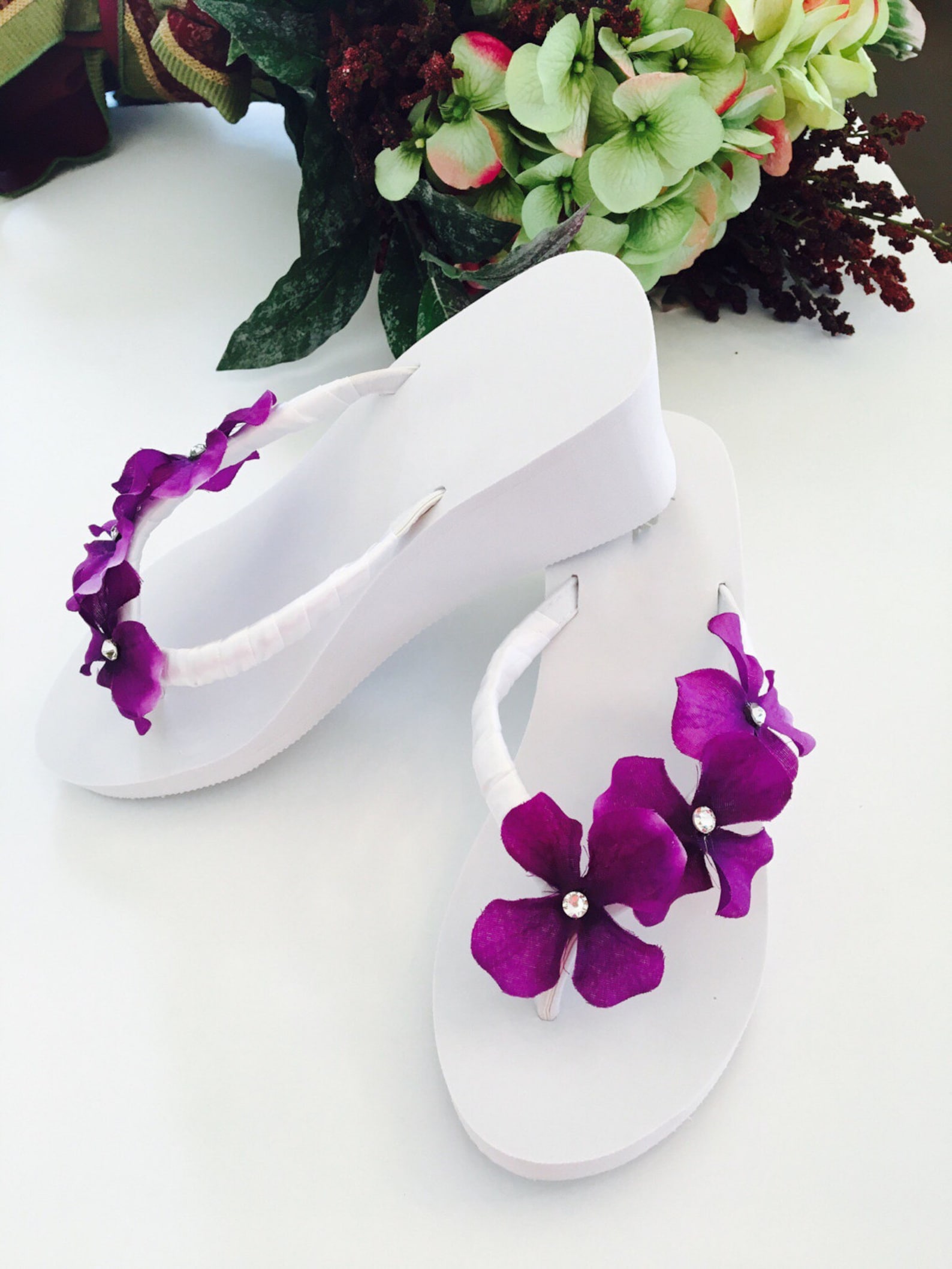 etsy wedding flip flops