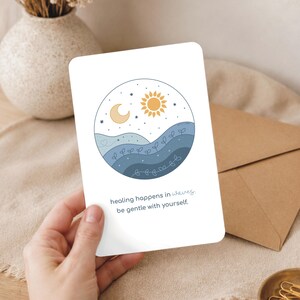 Inneres Kind "healing waves" Postkarte A6 inkl. Briefumschlag | innere Heilung | handgezeichnet | Affirmation, Motivation, Achtsamkeit