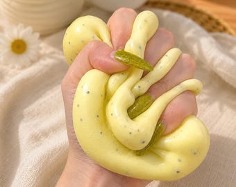 Pelota antiestrés blandita con textura de puré de patata, slime supersuave que no rebota, juguete antiestrés ASMR, regalo sensorial hecho a mano para aliviar el estrés.